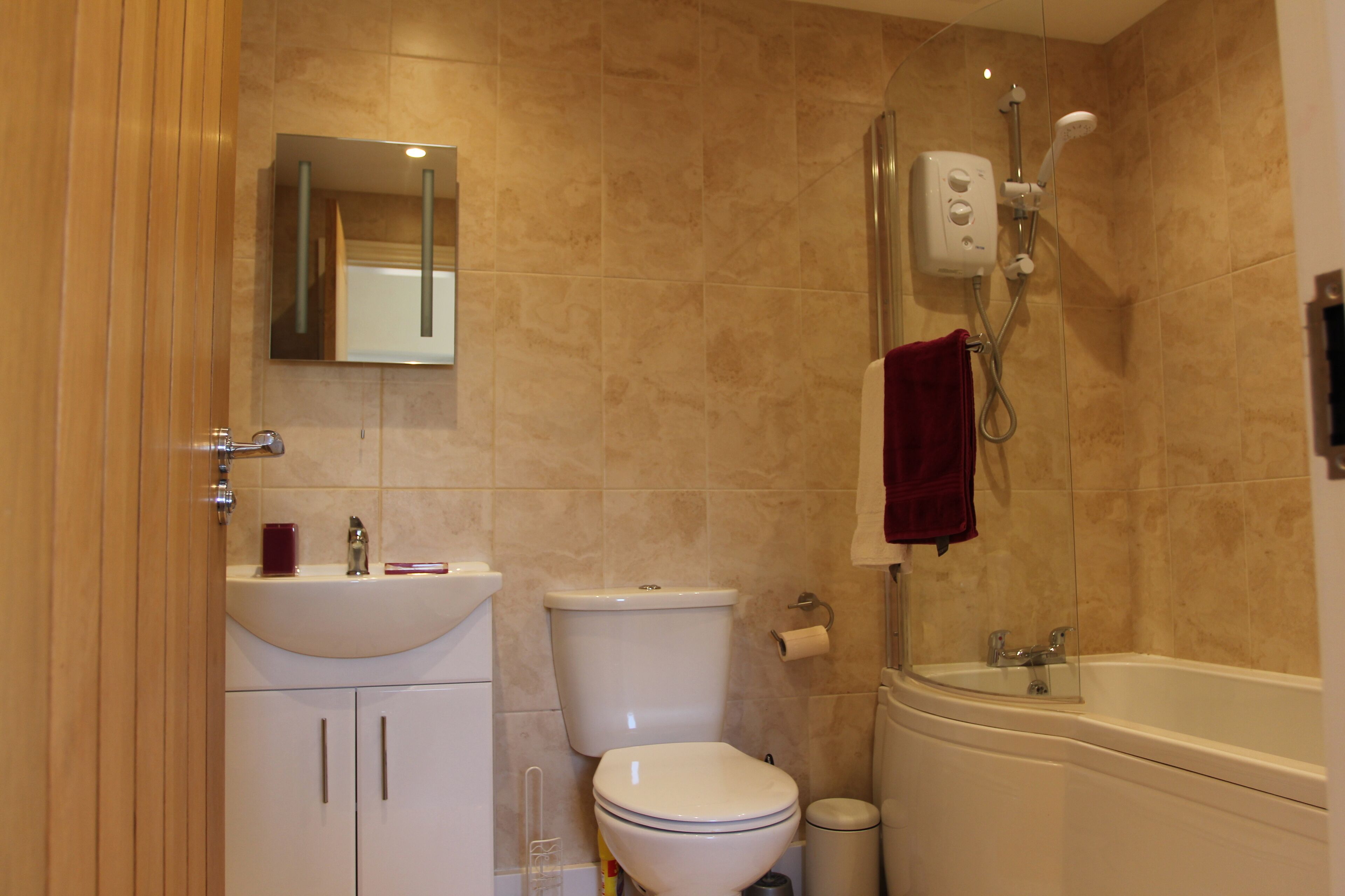 Towels, soap, toilet paper