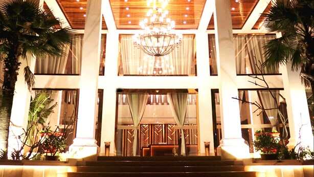 A hotel entrance with a sign reading "CHANG PALACE". - Chang Palace Vientiane (Vientiane)