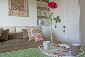 2 bedrooms, desk, iron/ironing board, travel cot