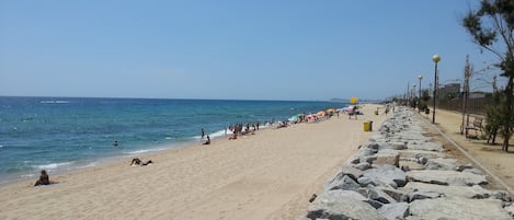 在海滩