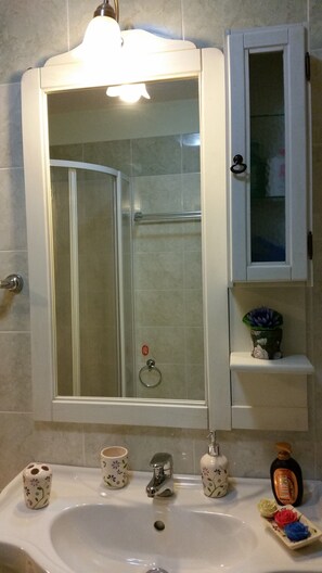 Ensemble douche/baignoire, sèche-cheveux, bidet, serviettes fournies