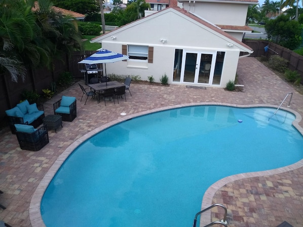 A heated pool
