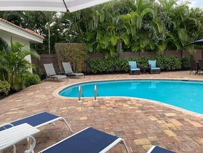 A heated pool