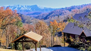 Property grounds - True Log Cabin w/Beautiful Views! LED Hot Tub, WiFi, Picnic Pavilion, Grill Area (Gatlinburg)