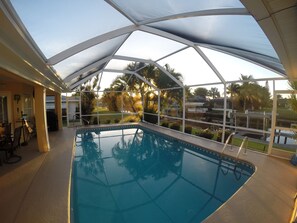 A heated pool
