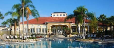 Outdoor pool, a heated pool