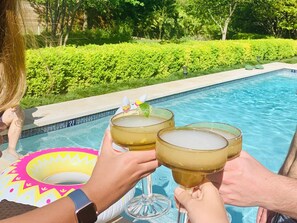 Outdoor pool, a heated pool