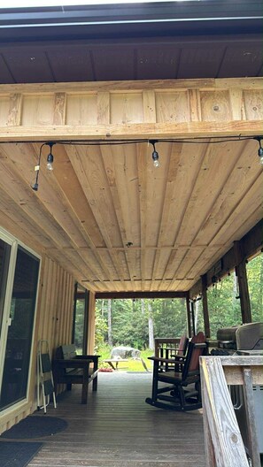 Terrace/patio - 4 bedroom, Secluded 13 Acres on Bennetts Branch of the Sinnemahoning Creek.  (Benezette)