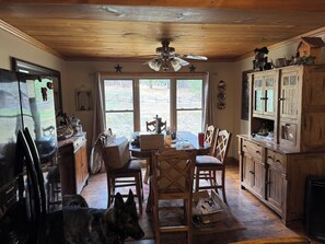 Dining - 4 bedroom, Secluded 13 Acres on Bennetts Branch of the Sinnemahoning Creek.  (Benezette)