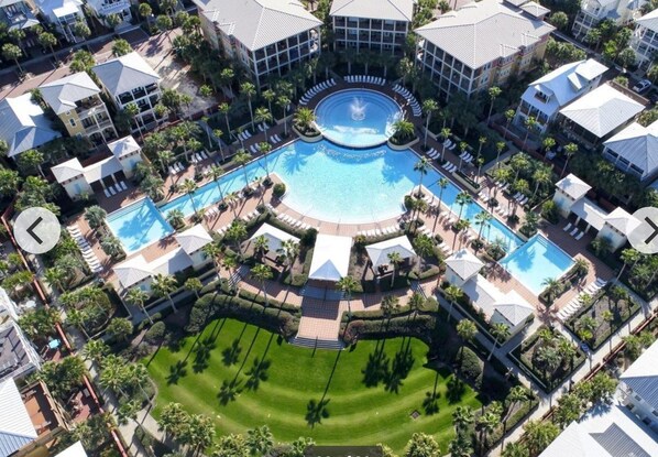 Pool - Inlet Beach 30A 5 BR Sleep 13 or add Carriage and sleep Holiday Specials !! (Panama City Beach)