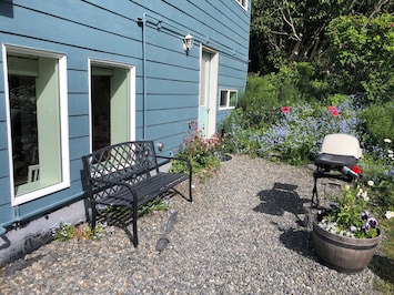 Private entrance and outdoor area for the Garden Apartment