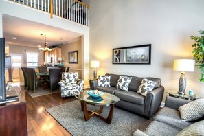 TV, DVD player, books, video library