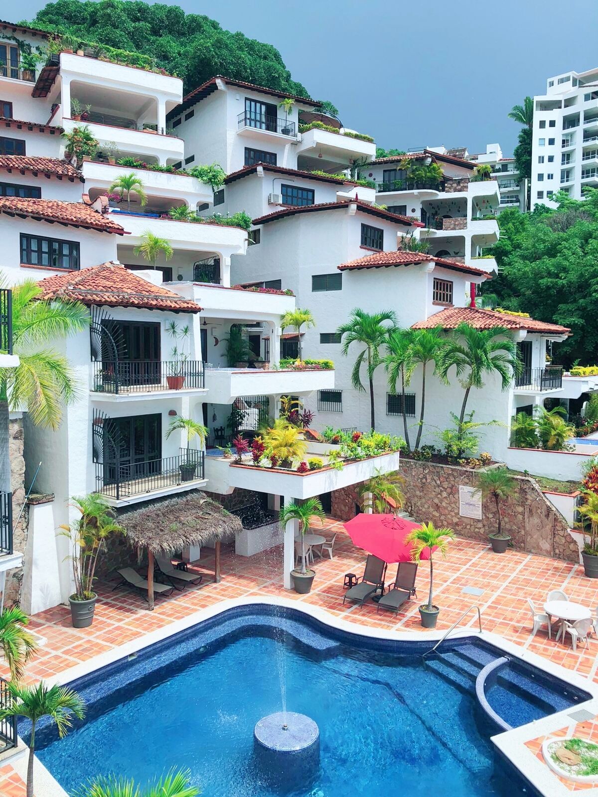 A rooftop pool, a heated pool