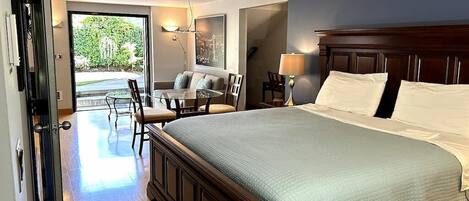 1 bedroom, desk, iron/ironing board, travel crib