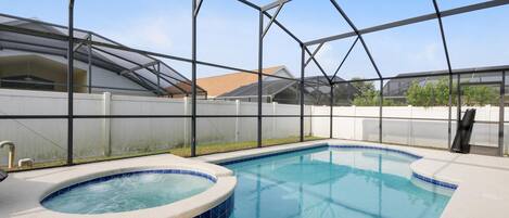 Outdoor pool, a heated pool