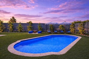 Outdoor pool, a heated pool - Private Vegas Pool Oasis | Putting Green, Game Room, 2 Miles to Strip | Sleeps 8 (Las Vegas)