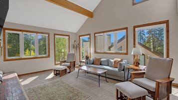 Smart TV, fireplace, video games, books