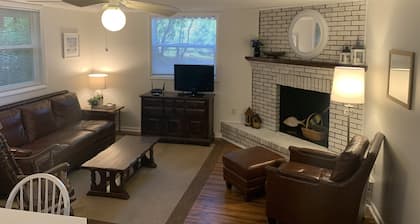 Cozy Cottage: 180’ Shoreline, Panoramic View of Cove & Lake; Pet Friendly, WiFi.