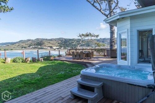 Oceanview Family Retreat with Saltwater Hot Tub – Steps from the Beach