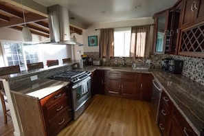 Fridge, microwave, oven, stovetop - Oceanview Family Retreat with Saltwater Hot Tub – Steps from the Beach (Pedro Point, Pacifica)