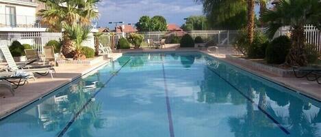 A heated pool