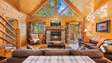 Smart TV, chimenea, videojuegos y reproductor de DVD