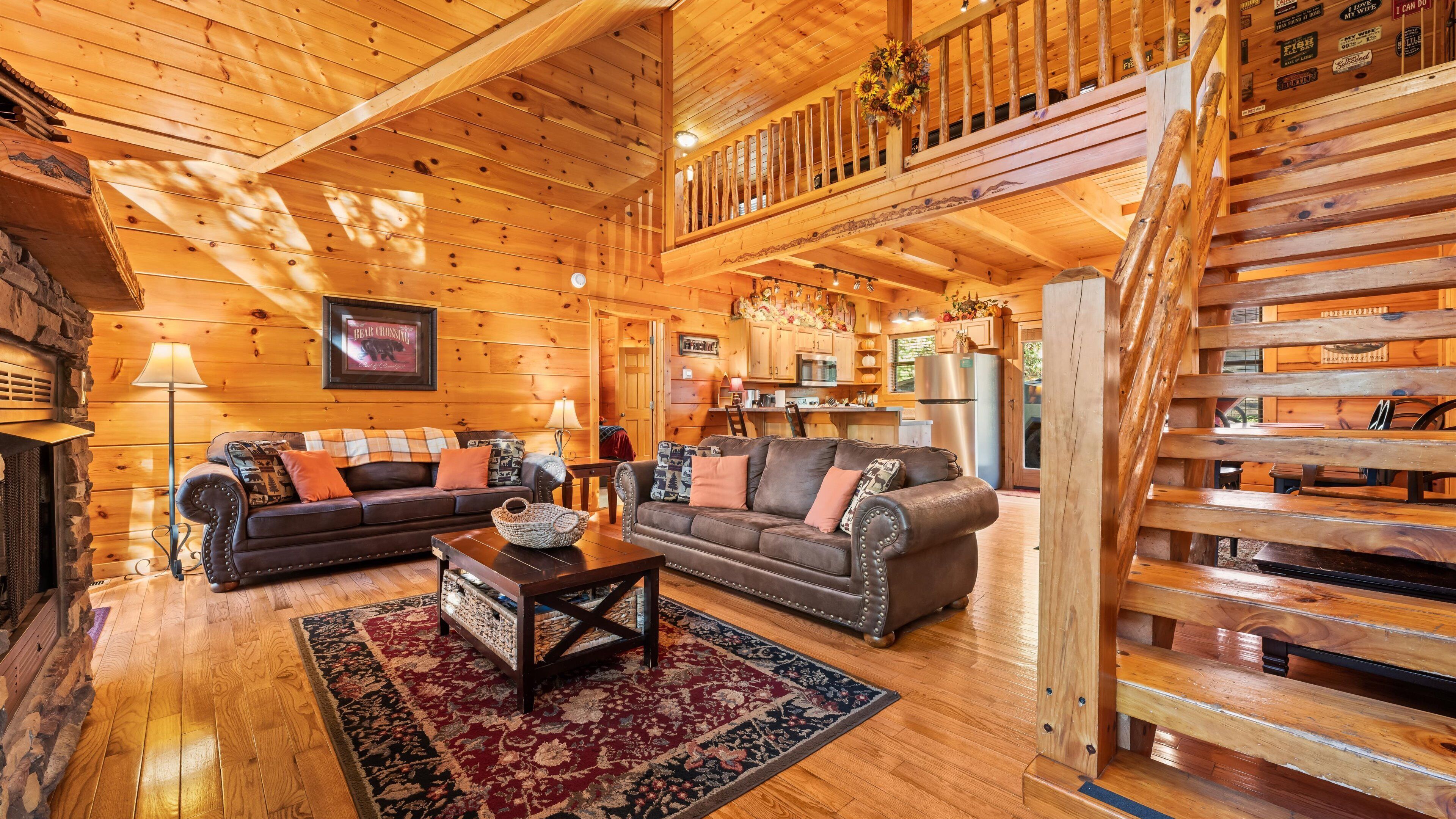 Smart TV, fireplace, video games, DVD player