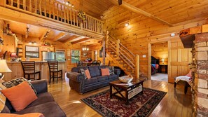 Smart TV, chimenea, videojuegos y reproductor de DVD 