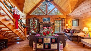 Smart TV, chimenea, videojuegos y reproductor de DVD 