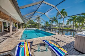 A heated pool