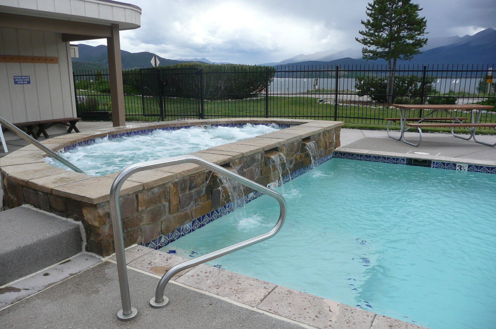 Outdoor pool, a heated pool