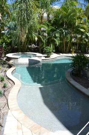 Outdoor pool, a heated pool