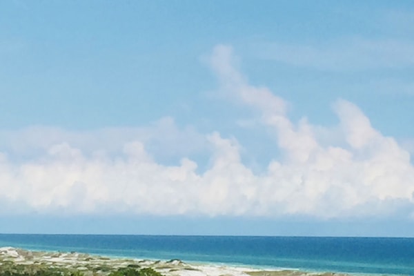 Gorgeous view of the Gulf from the Living area all the way to kitchen