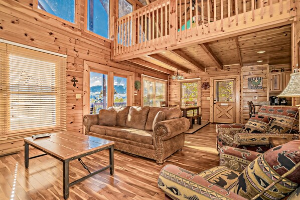 Smart TV, fireplace, video games, DVD player