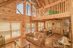 Smart TV, fireplace, video games, DVD player