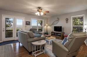 Smart TV, DVD player, books, video library