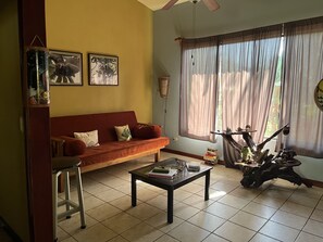 Smart TV, books, stereo