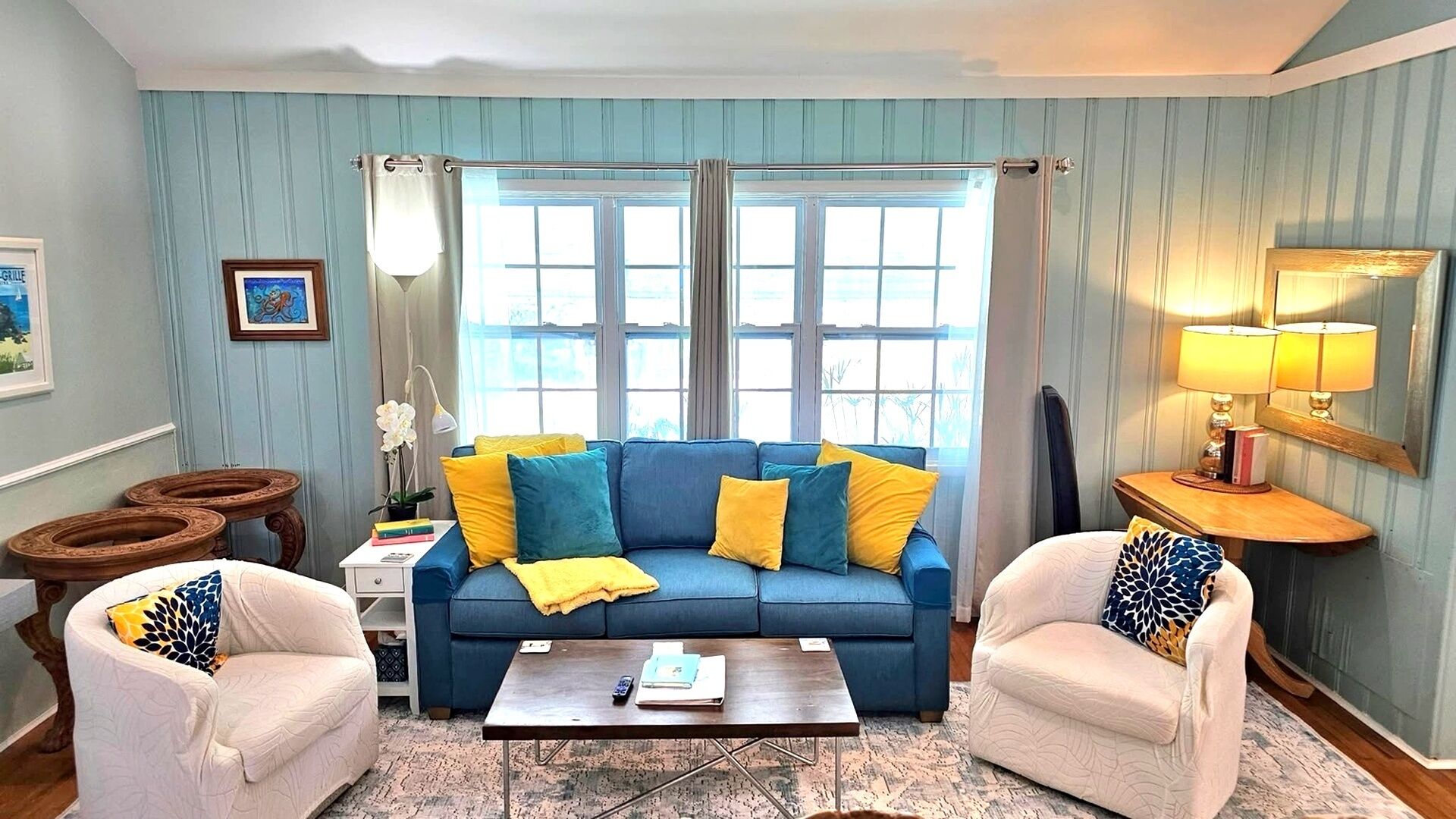 TV, peis, DVD-spiller og bøker