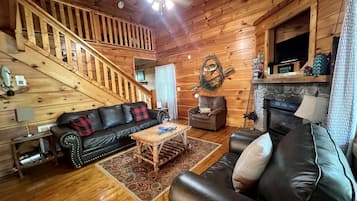Smart TV, fireplace, video games, DVD player