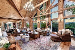 TV, fireplace, video games, DVD player