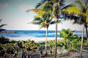 On the beach, beach towels - Beachfront Relaxing SPA Condo...Wifi, Private Access to Beach, Pool, Decks, BBQ (Manatí)