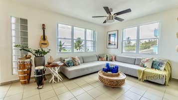 Smart TV, books, stereo