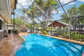 Outdoor pool, a heated pool