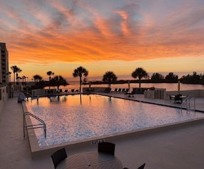 A heated pool