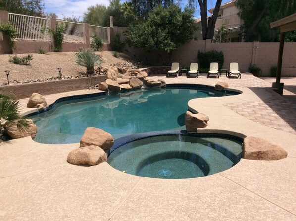 Outdoor pool, a heated pool