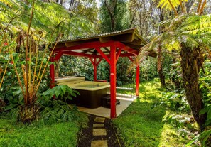 Outdoor spa tub