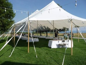 Outdoor banquet area