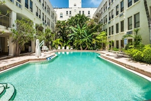 A heated pool