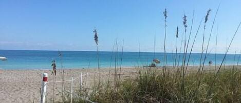 Beach nearby, sun-loungers, beach towels