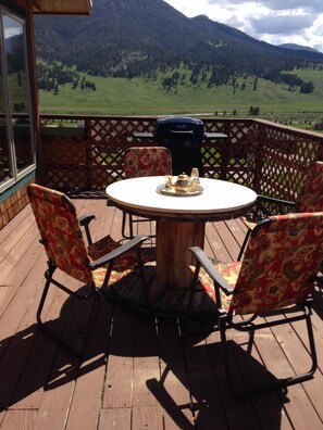 Mint tea on the front deck